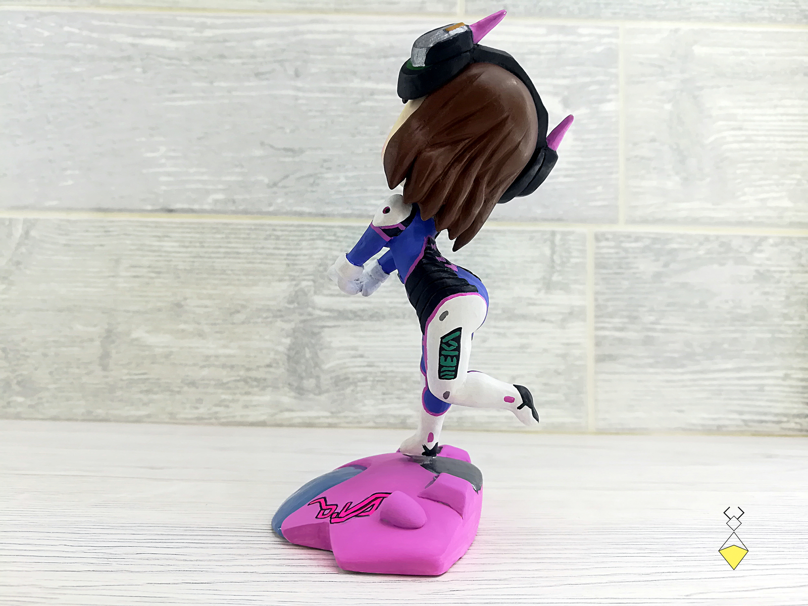 D.Va Overwatch chibi figurine (handmade) - My, Dva, Overwatch, Blizzard, Needlework without process, Blizzcon, Chibi, Figurine, Statuette, Longpost, Figurines