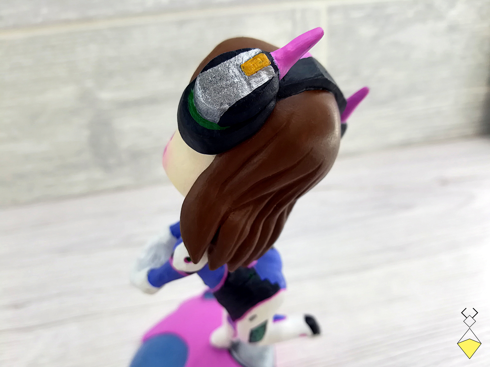 D.Va Overwatch chibi figurine (handmade) - My, Dva, Overwatch, Blizzard, Needlework without process, Blizzcon, Chibi, Figurine, Statuette, Longpost, Figurines