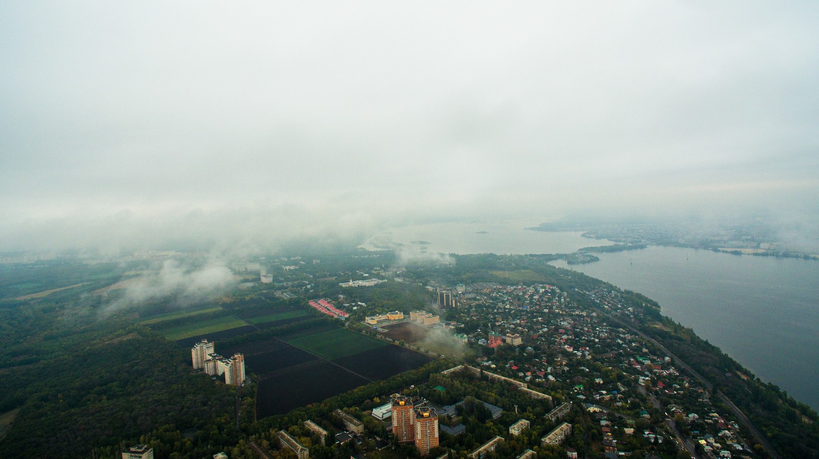 Some of my aerial photos of Voronezh, dji inspire 1 - My, Voronezh, Aerial photography, Dji, Quadcopter, The photo, View from above, Clouds, Lightroom