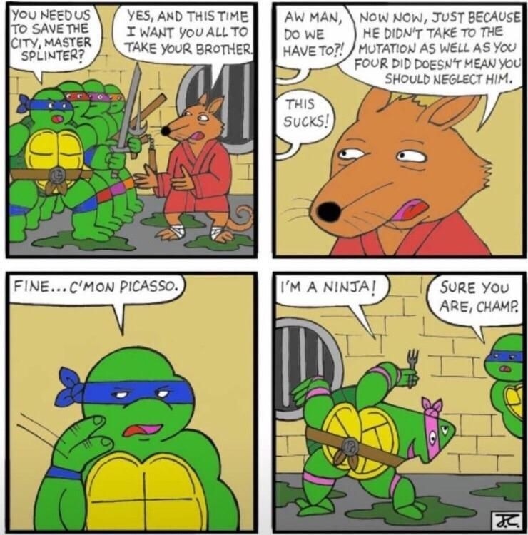 Picasso - Picasso, Teenage Mutant Ninja Turtles, Humor