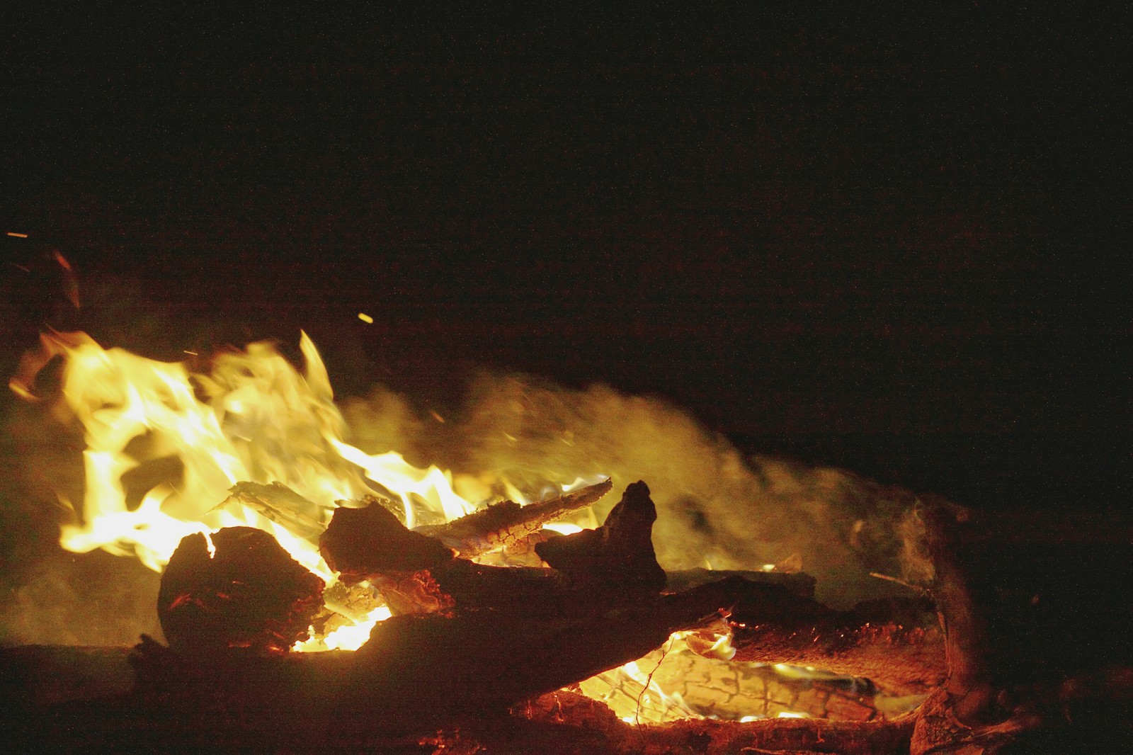 Fire spirit face - My, Canon, Bonfire, Night, 