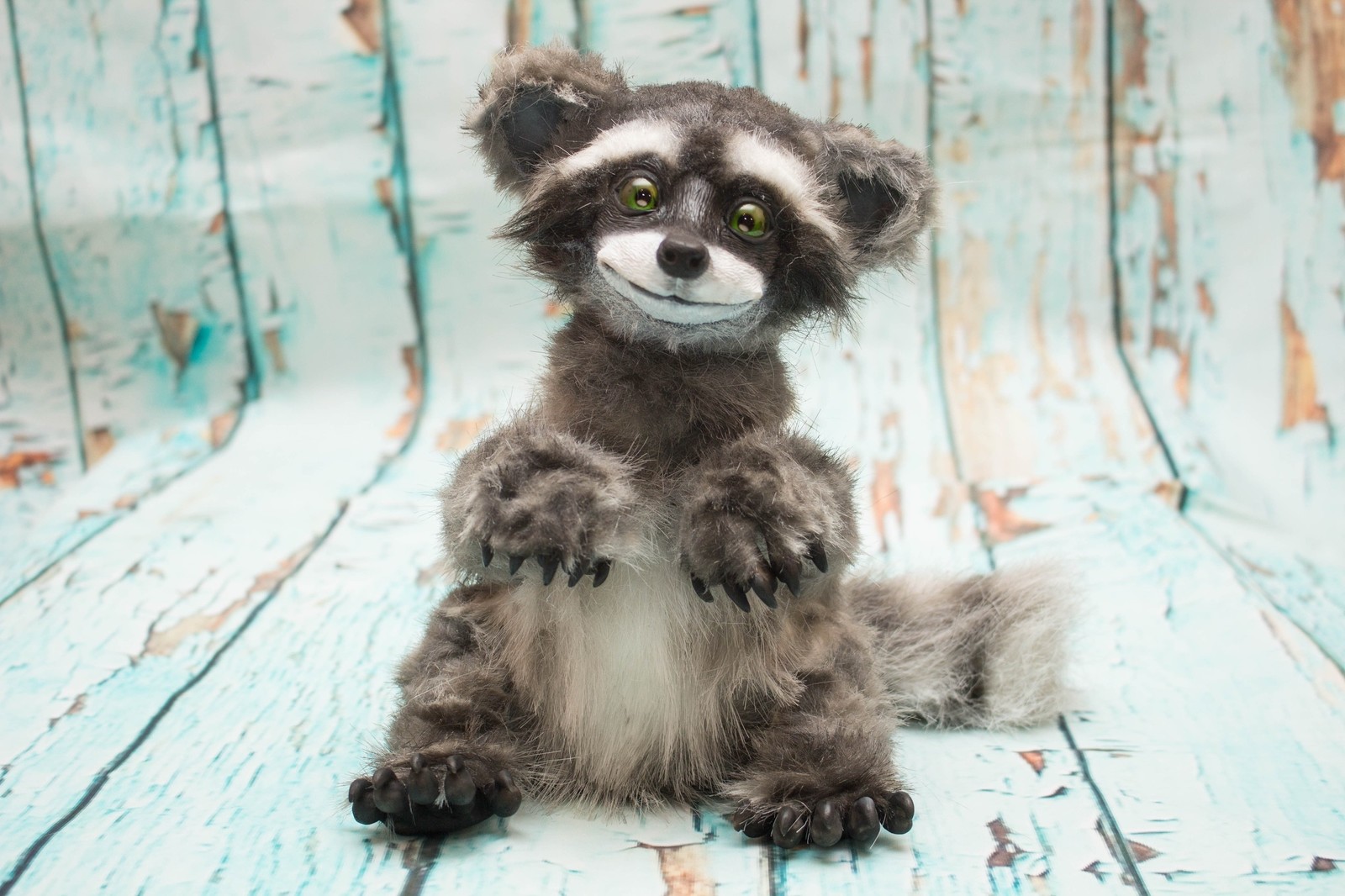 Raccoon almost) - My, Raccoon, Author's toy, Polymer clay, Needlework without process, Longpost