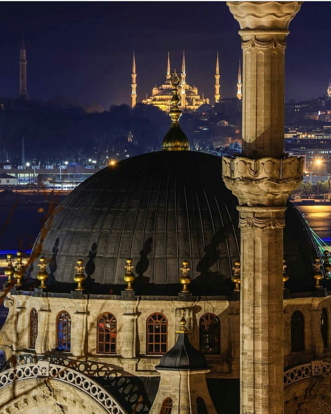 Night Istanbul. - Night, Istanbul, Turkey, Architecture, Mosque, Islam, The photo, beauty