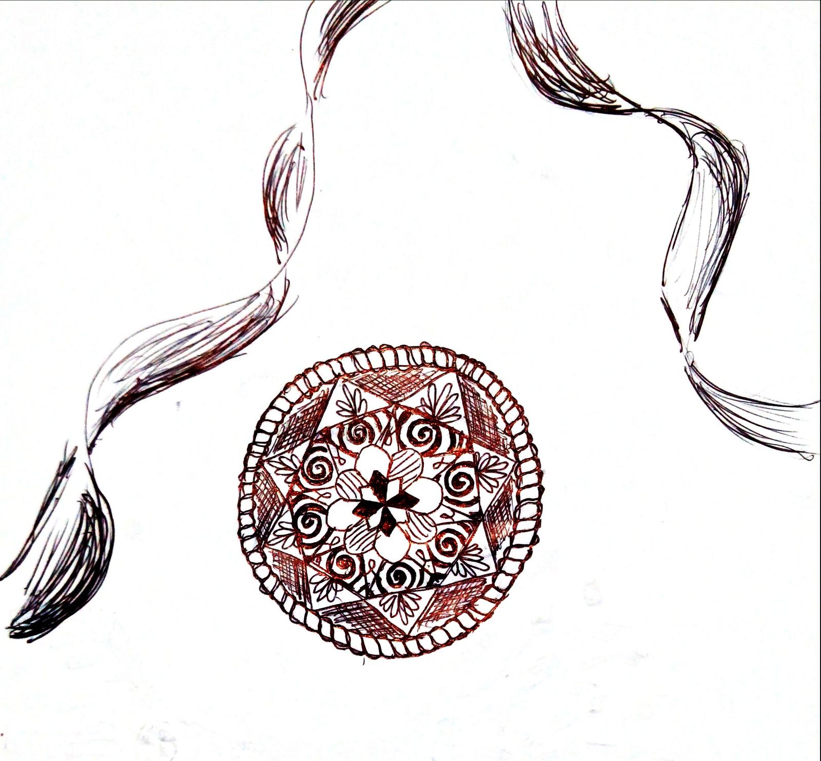 La.mandalas - My, Mandala, Black pen, Ball pen, Drawing, Just, Longpost