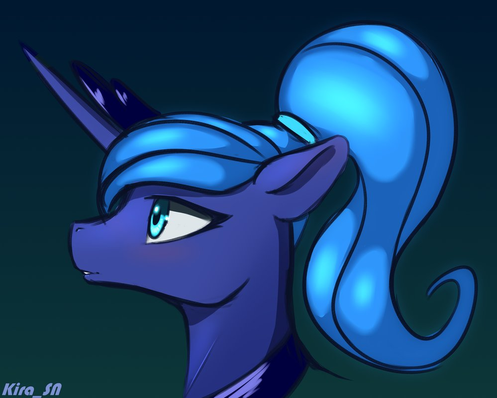 Princess Lunaby by KiraSunnight - My little pony, Princess luna, Kirasunnight