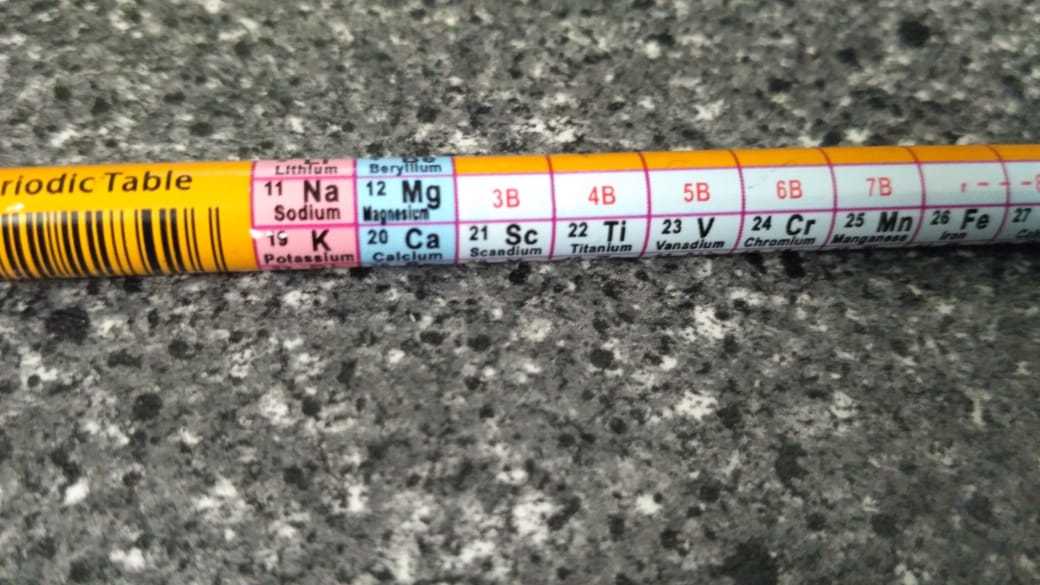 Pencil with periodic table. - My, Mendeleev table, Chinese goods, Chemistry, Longpost