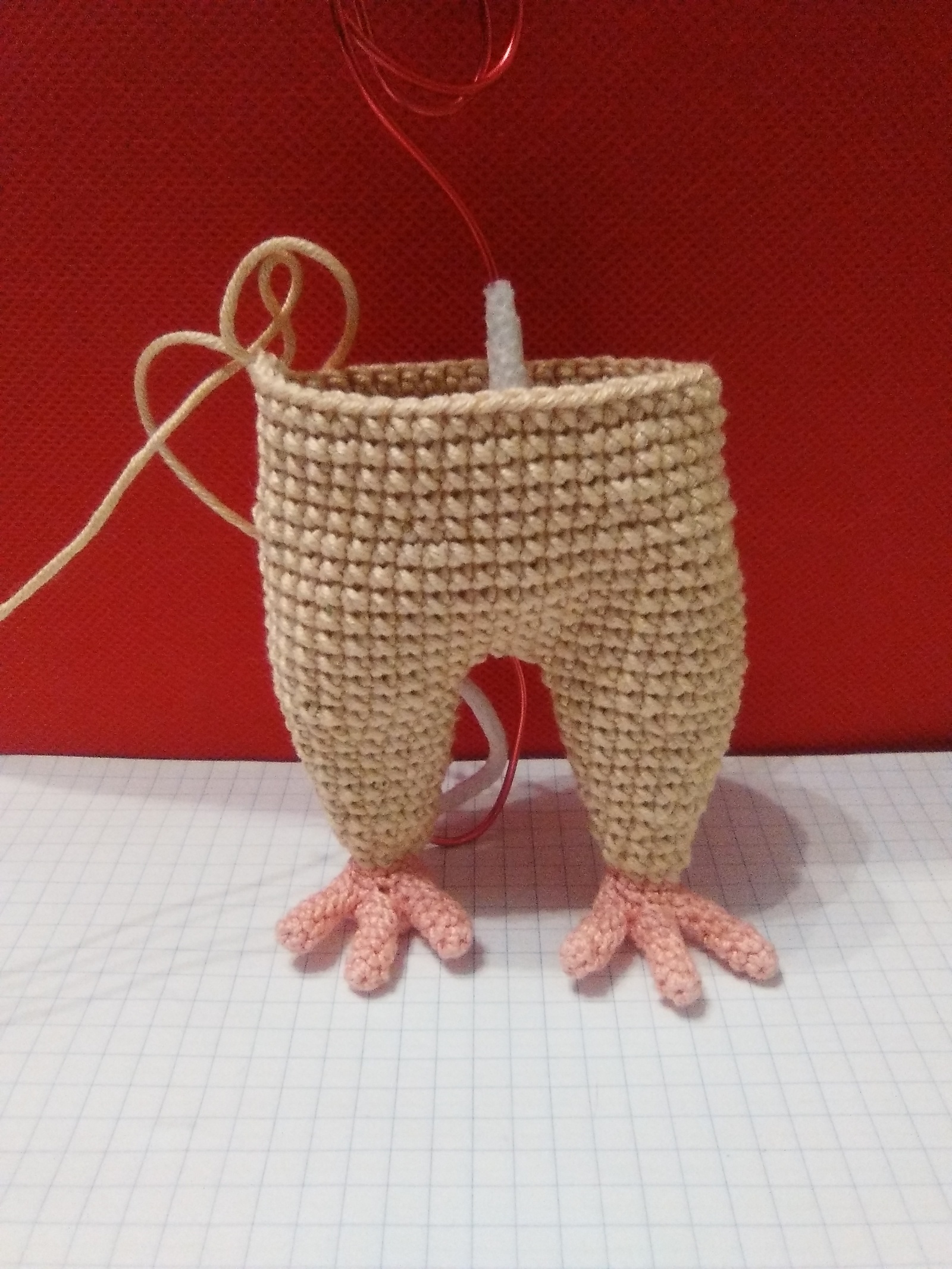 Rat :) - My, Knitted toys, Needlework with process, Needlework, Longpost