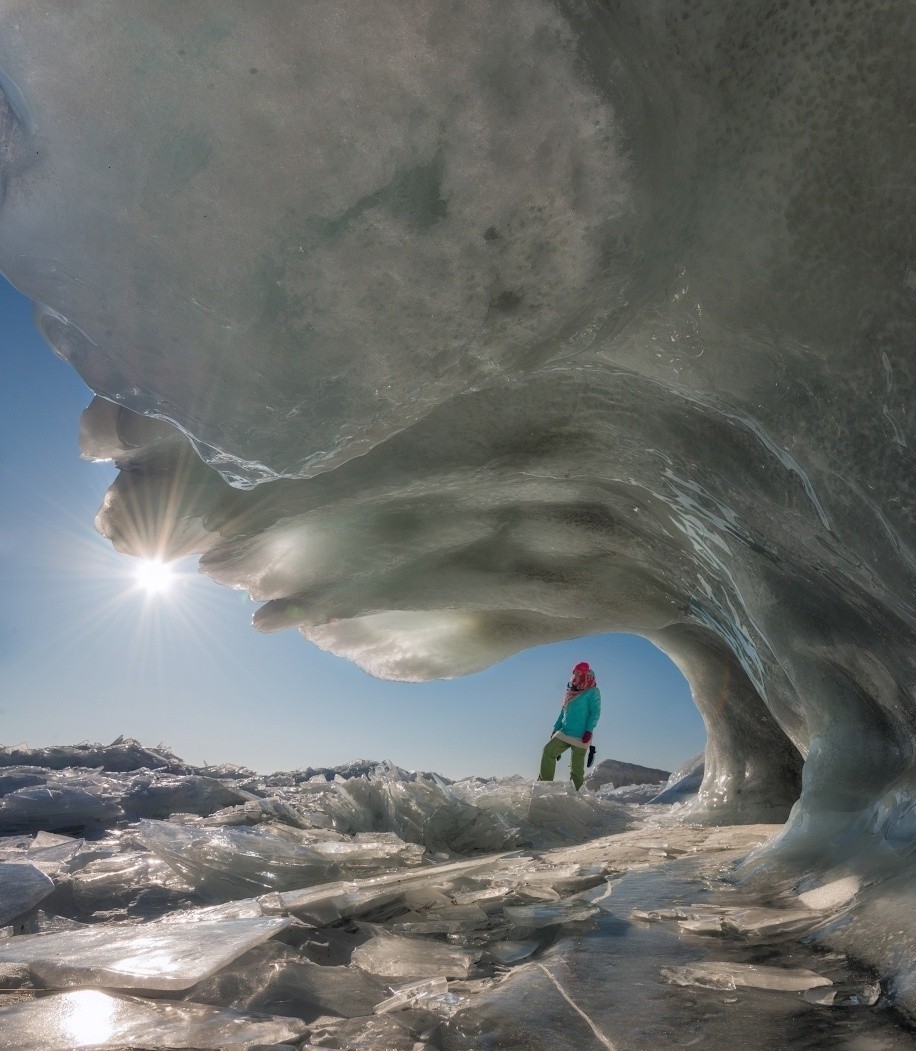 Frozen wave... - Baikal, Wave, Ice, beauty of nature, Travel across Russia, The photo