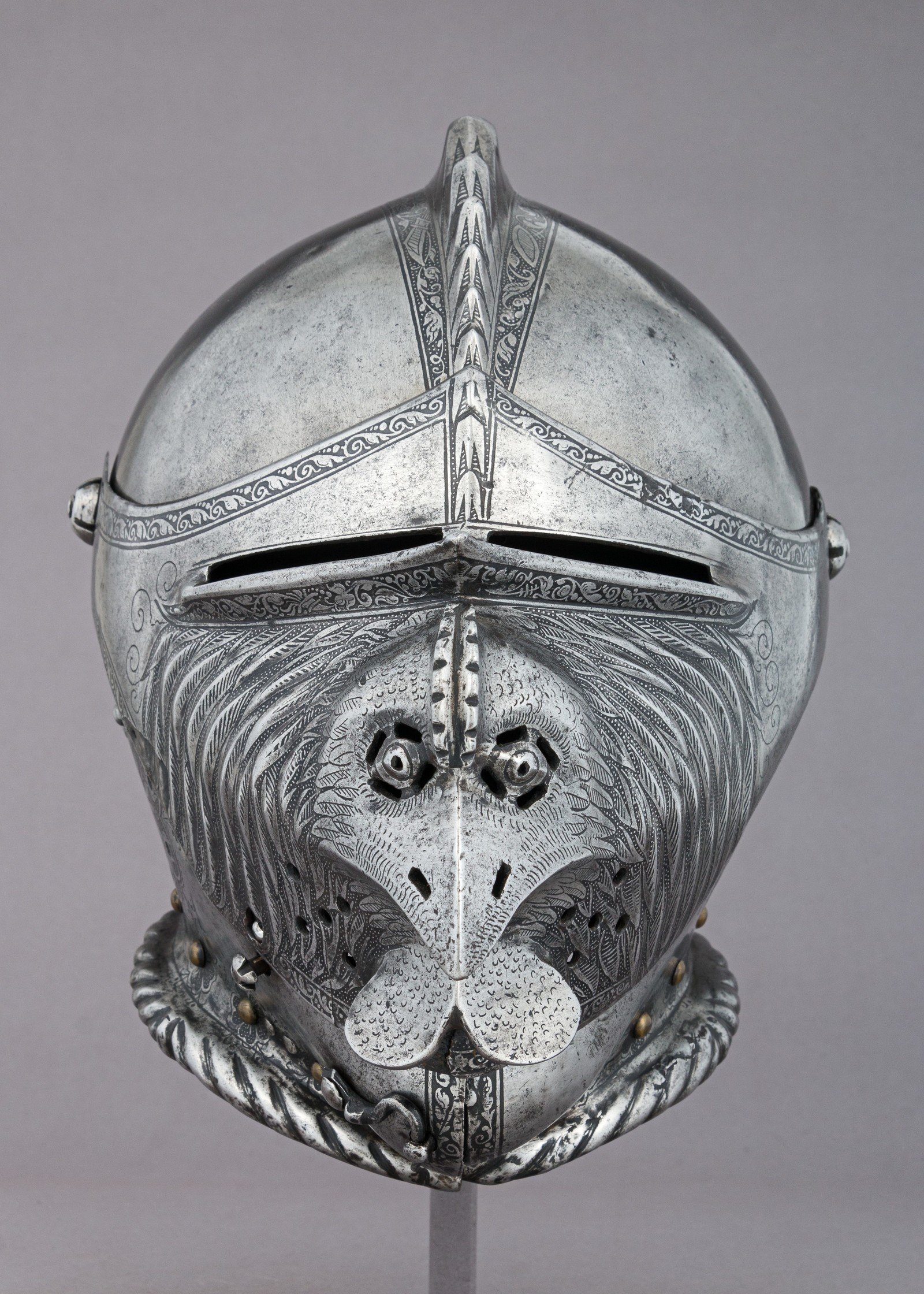 Armet with a visor in the form of a rooster - , Helmet, Knight, 16th century, Rooster, Longpost, Knights
