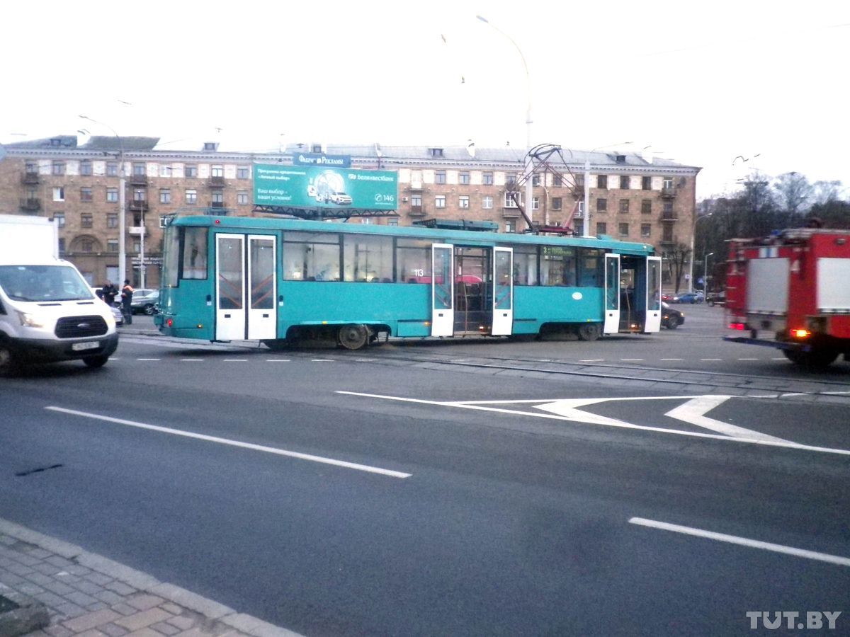 Tram derailed in Minsk - Tram, Rails, Longpost