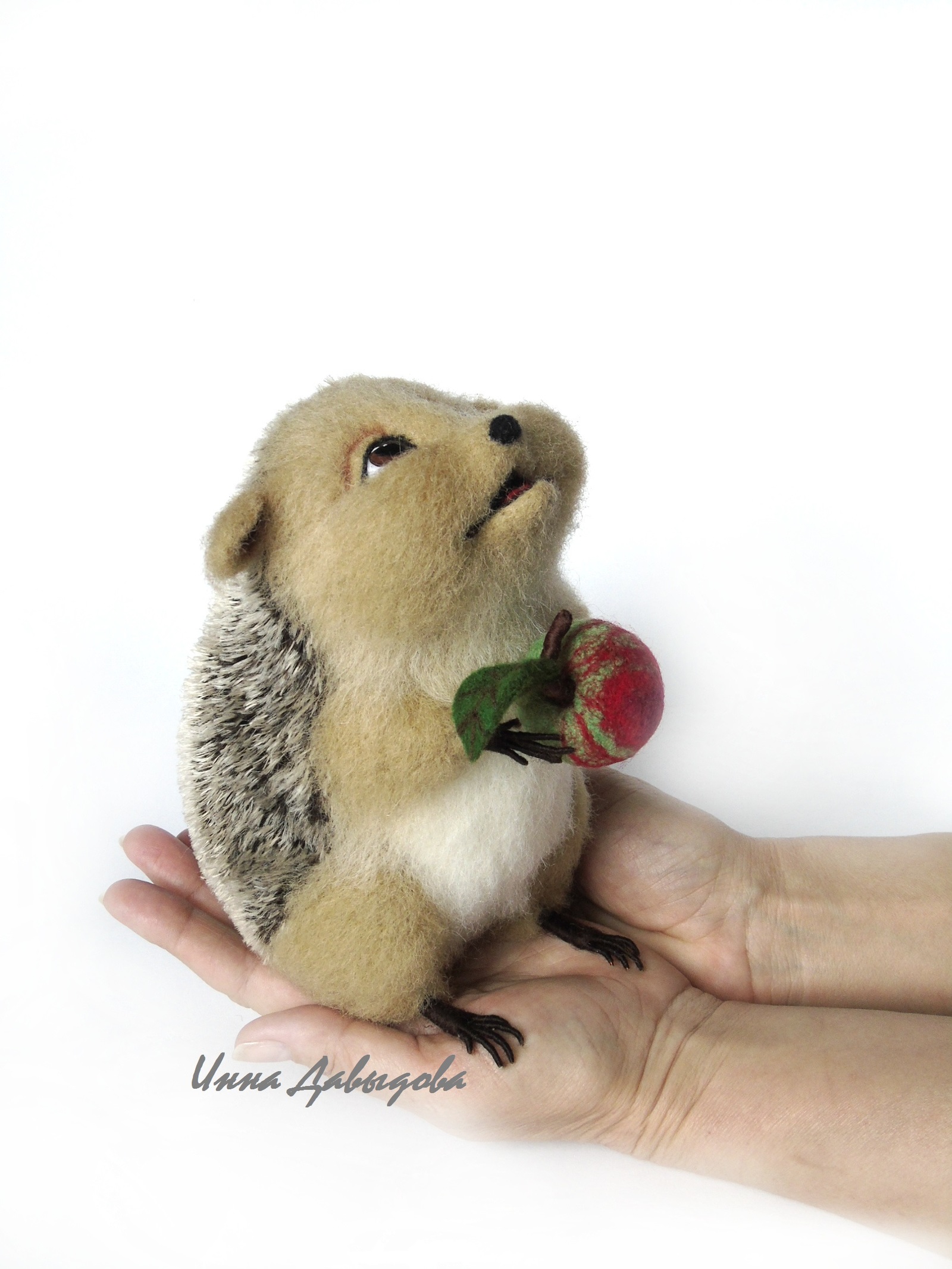 Hedgehog Tusya. - My, Needlework without process, Soft toy, Wool toy, Author's toy, Handmade, Needlework, Longpost, Hedgehog