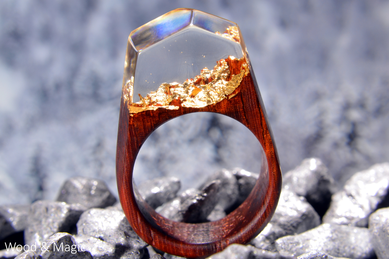 Rings, wood, epoxy (Season 2, Episode 7). Photo only - My, Epoxy resin, Needlework without process, Ring made of wood, Decoration, Longpost