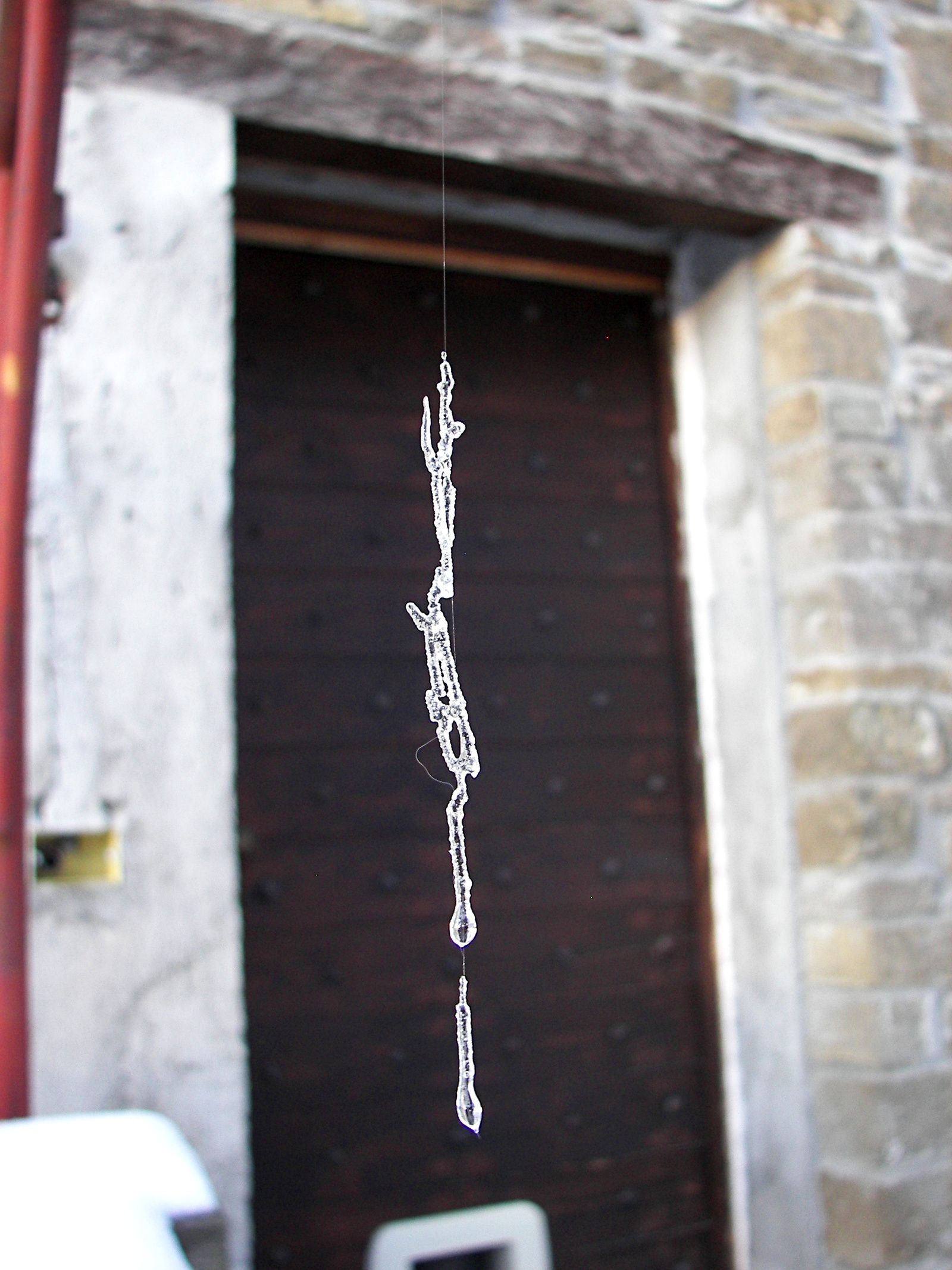 Gossamer Strength - My, The photo, Web, Ice, Longpost