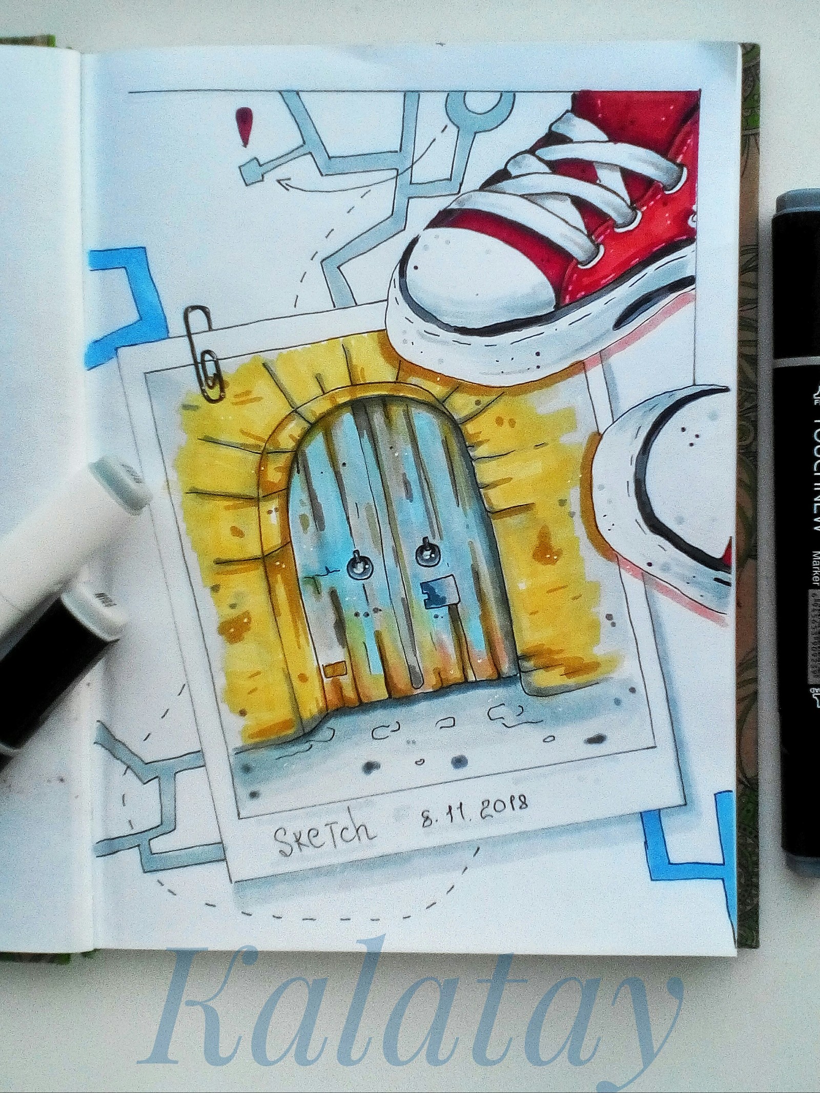 Travel.. Dream.. Get inspired - My, Sketch, Sketchbook, Drawing, Art, Alcohol markers