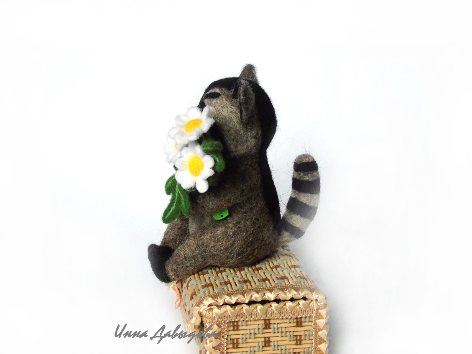 Raccoon Gosh. - My, Needlework without process, Soft toy, Wool toy, Author's toy, Longpost