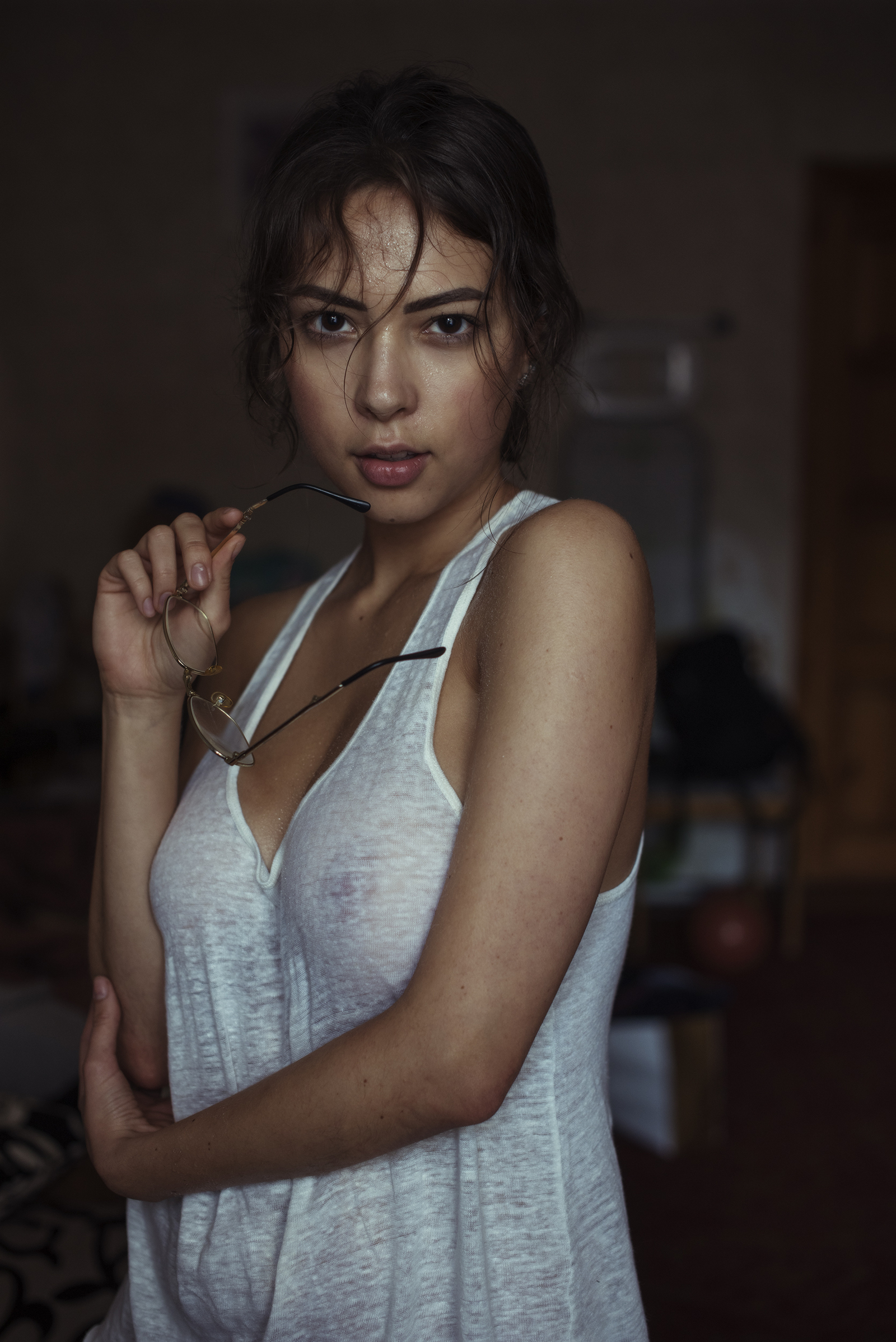 Charger - NSFW, The photo, Beautiful girl, Charger, T-shirt, Boobs, Longpost, David Dubnitsky, Photographer David Dubnitsky