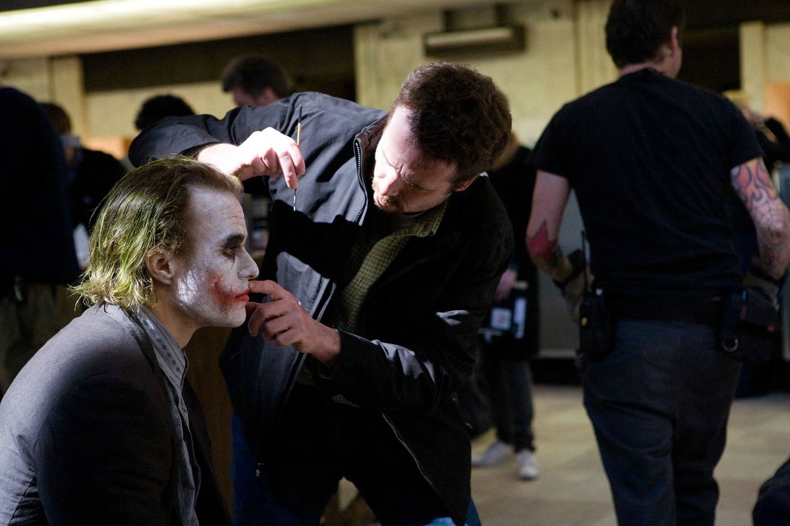 Photos from the filming of The Dark Knight 2008 - The photo, Movies, The Dark Knight, Christopher Nolan, Heath Ledger, Interesting, Longpost, Christian Bale