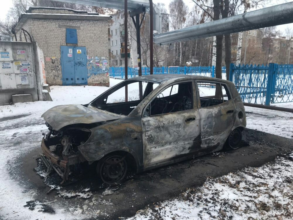 Good Friday morning. - My, Car, Arson, Good morning, Nizhny Novgorod, Sormovo, Longpost