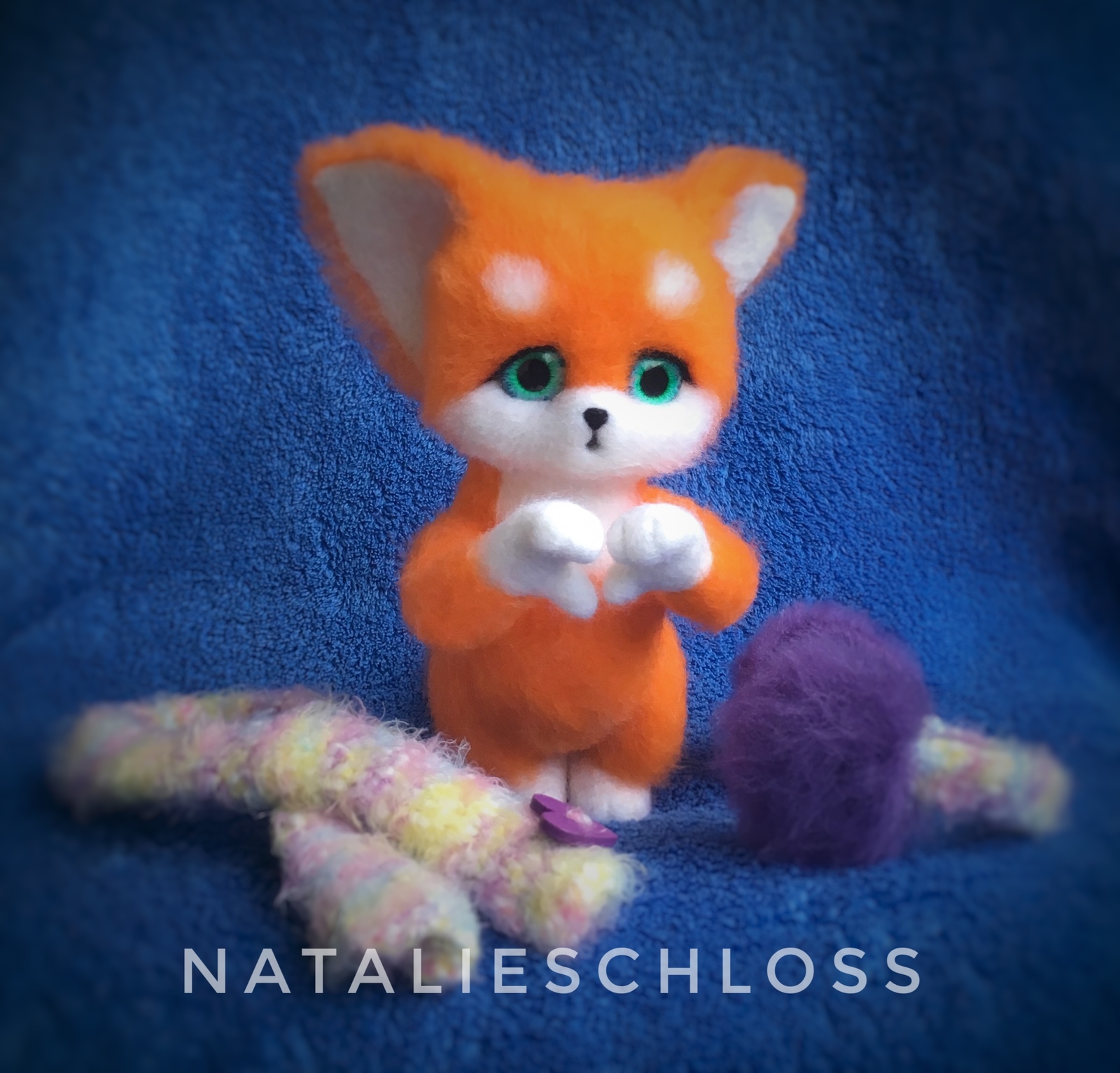 Winter fox Lipisinka) - My, Fox, Winter, Love, Orange, Needlework without process, Dry felting, Longpost