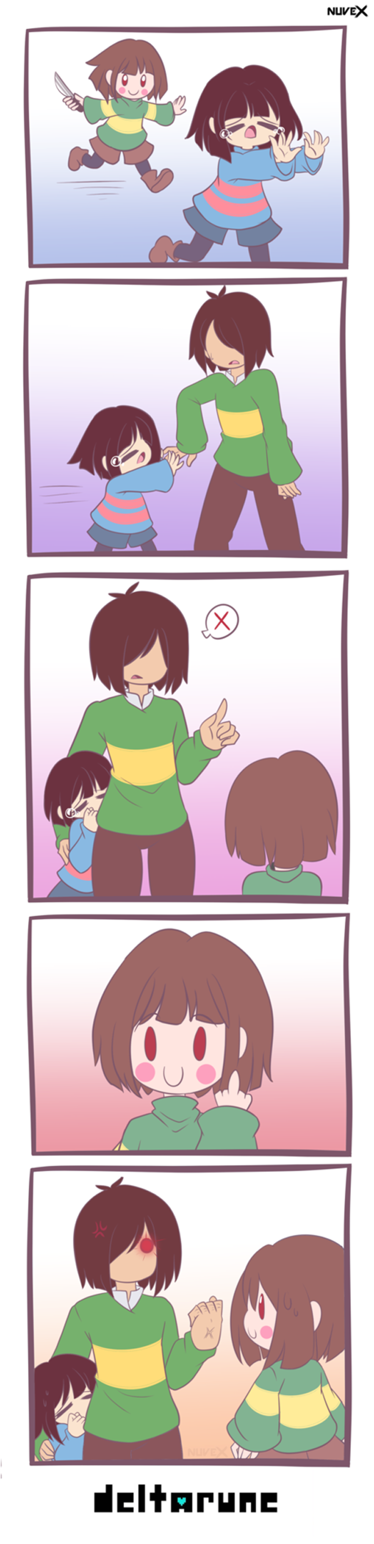 Big brother being - Undertale, Deltarune, Kris, Chara, Frisk, Crossover, Comics, Longpost