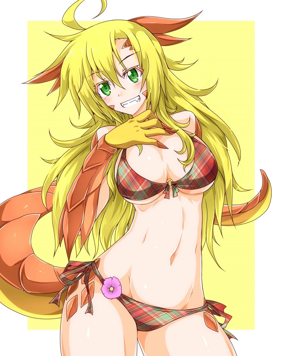 Dragon girls part 1 - NSFW, Anime art, Anime original, Monster girl, Dragon girl, Etty, Longpost