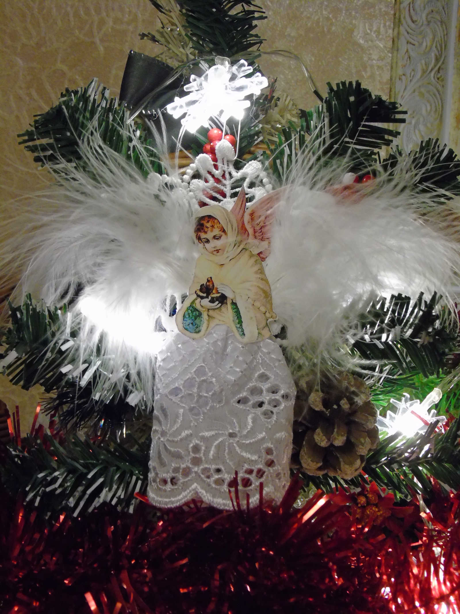 Christmas Angel. - My, Needlework with process, Author's toy, Handmade, Needlework, Christmas, , Longpost