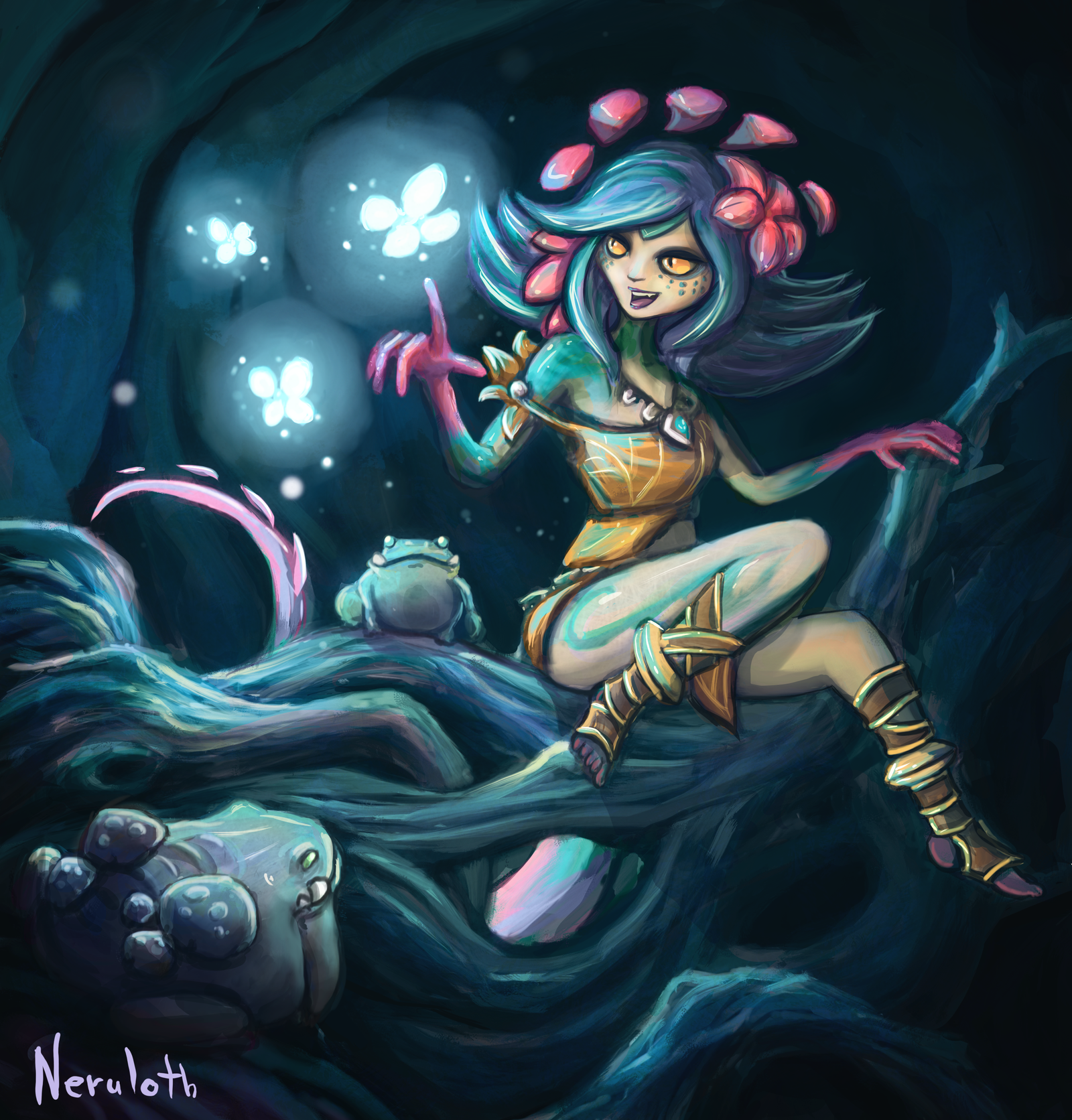 Niko [League of legends] - My, Neruloth, Neeko, League of legends, Game art, Nico