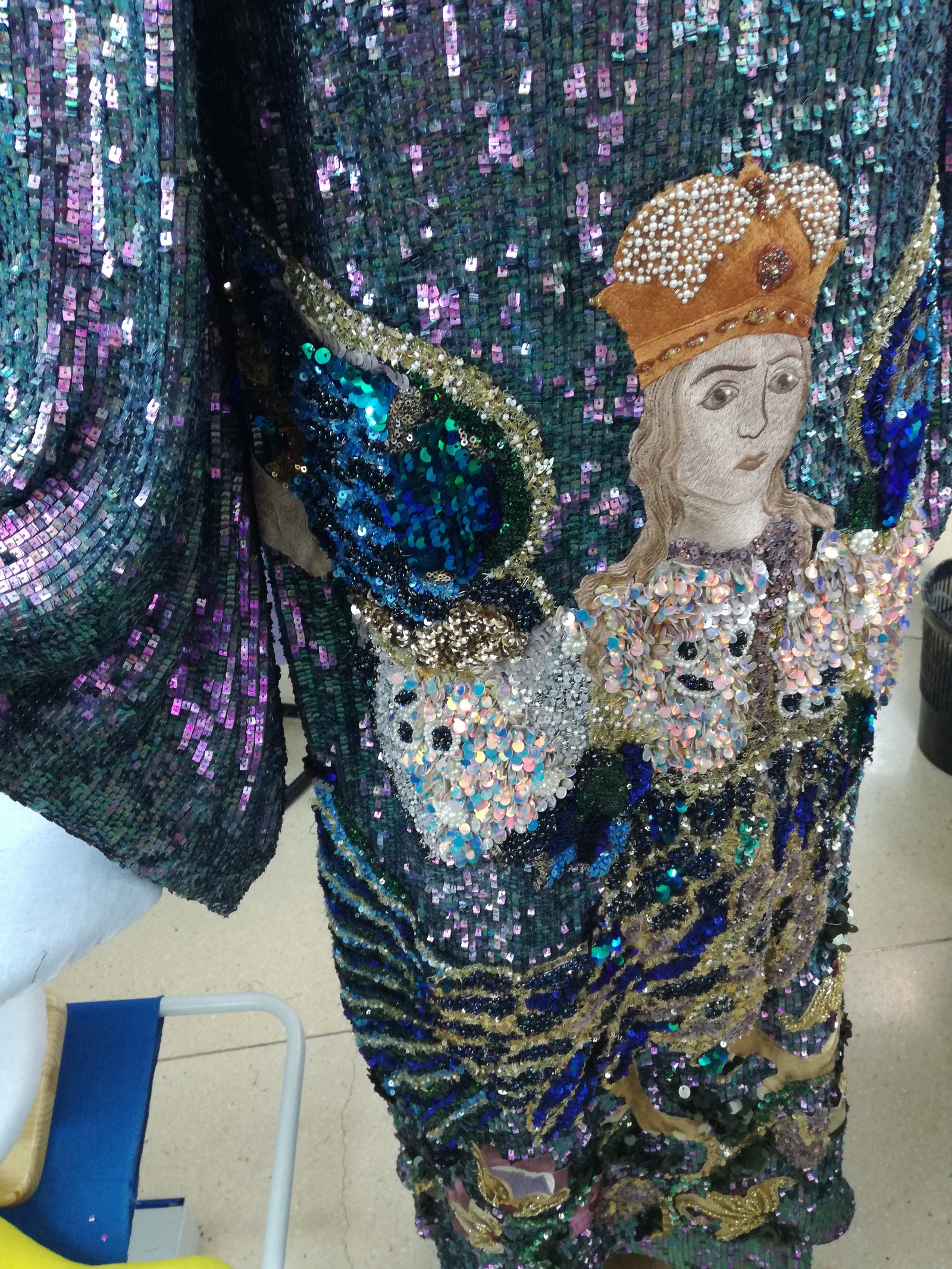 When the dress flies to the Emirates, but you don't. - My, The dress, Sequins, With your own hands, Needlework without process, Studio, Embroidery, Longpost