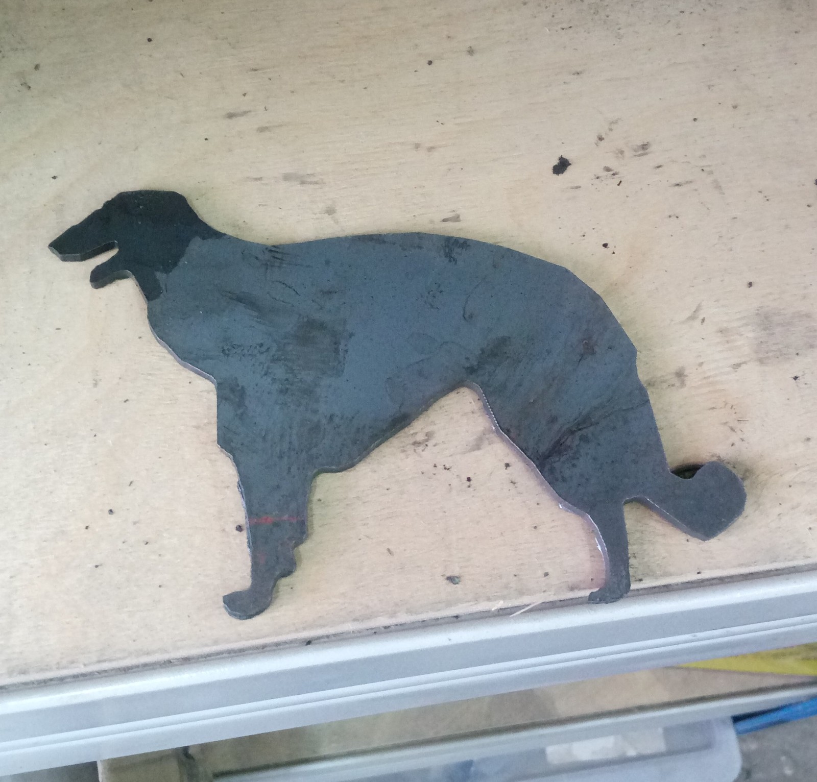 Russian borzoi and plasma cutting machine - My, Plasma cutting, Greyhound, Creation, Longpost