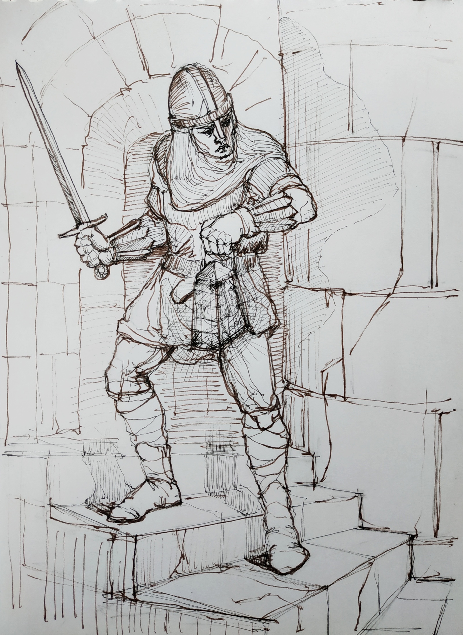 fencing fencing fencing - My, Drawing, Sketch, Duel, , Hema, Rapier, Longpost