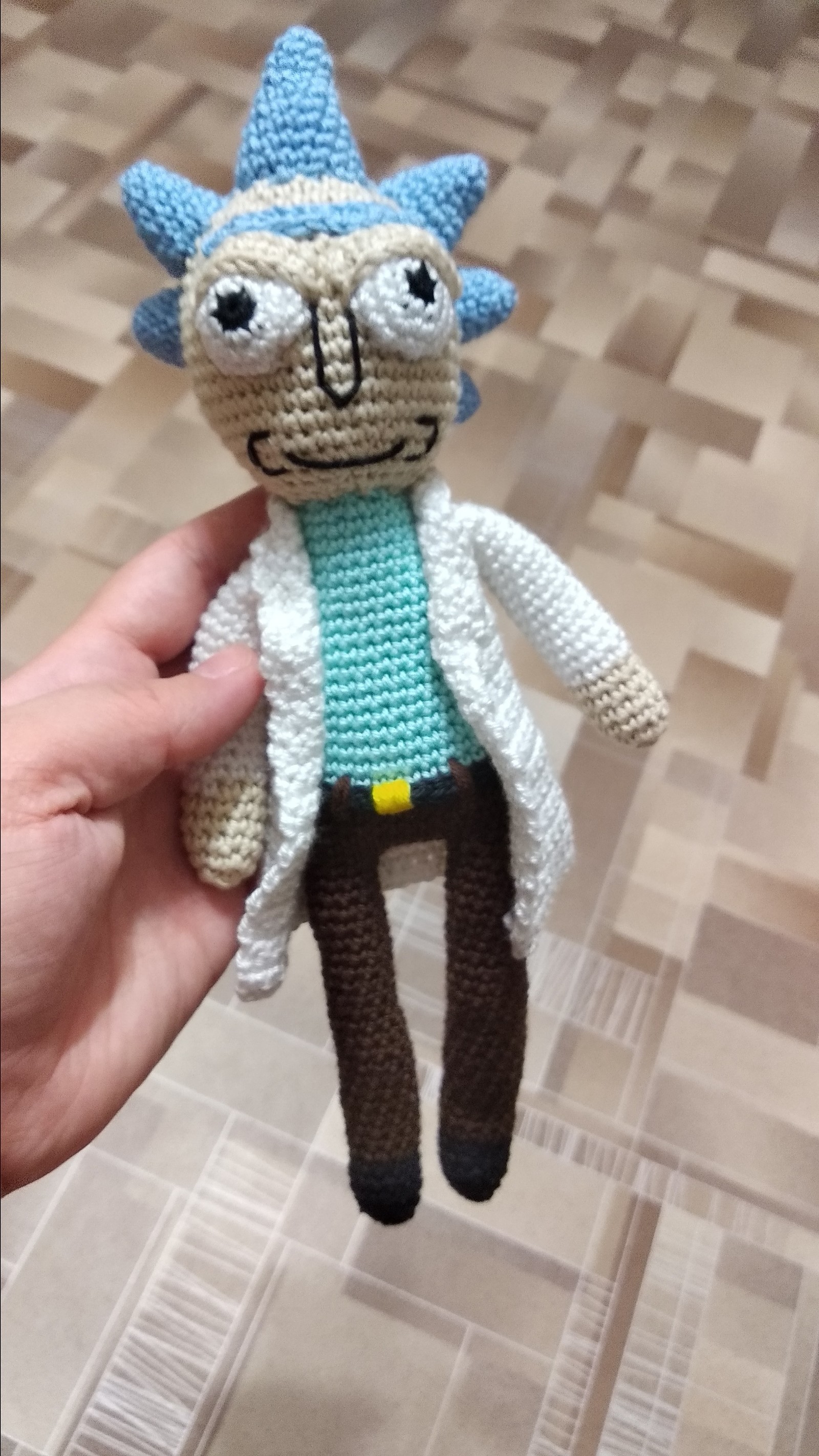 Rick Sanchez - My, Crochet, Knitted toys, Rick Sanchez, Rick and Morty, Longpost