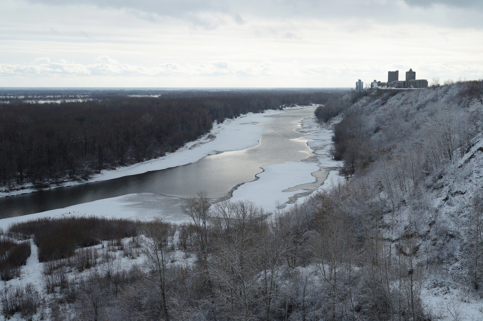 The onset of winter - My, The photo, Nature, Autumn, Winter, Ob, Siberia, Barnaul, Longpost