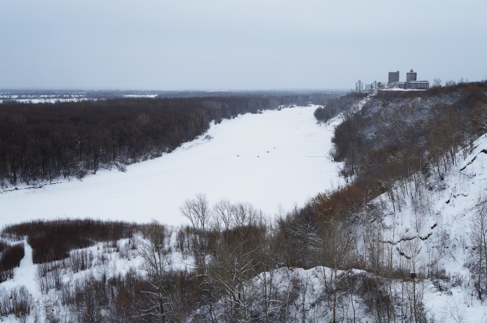 The onset of winter - My, The photo, Nature, Autumn, Winter, Ob, Siberia, Barnaul, Longpost