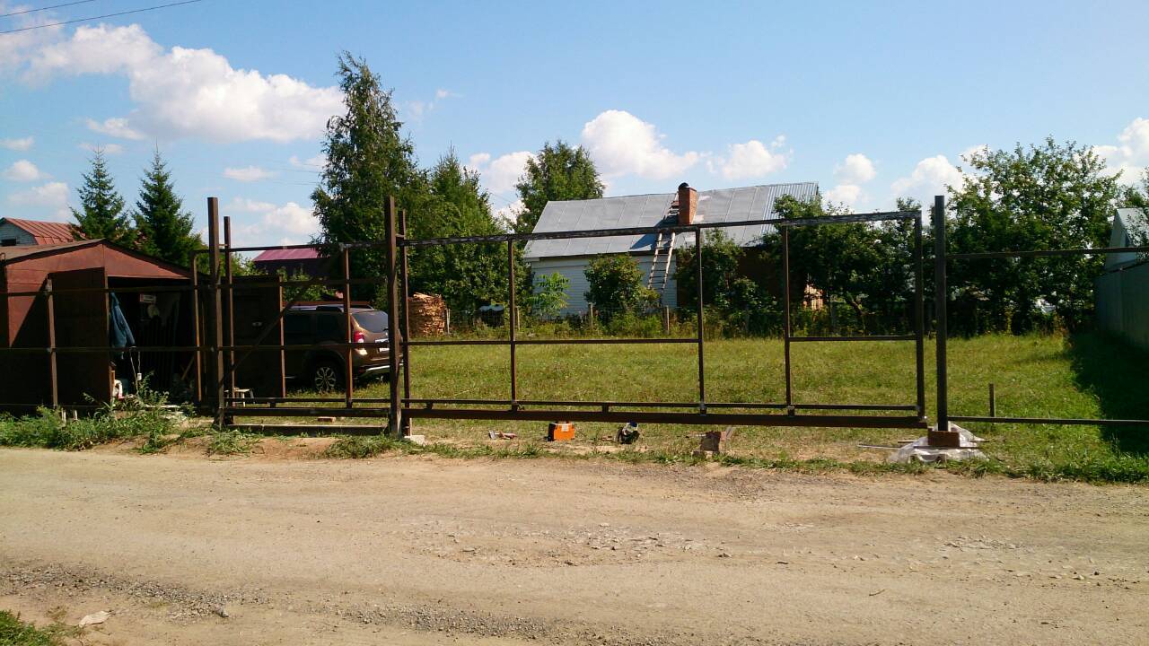 How I made sliding gates ... Yaksel's scheme - My, Sliding gates, , all by myself, Longpost