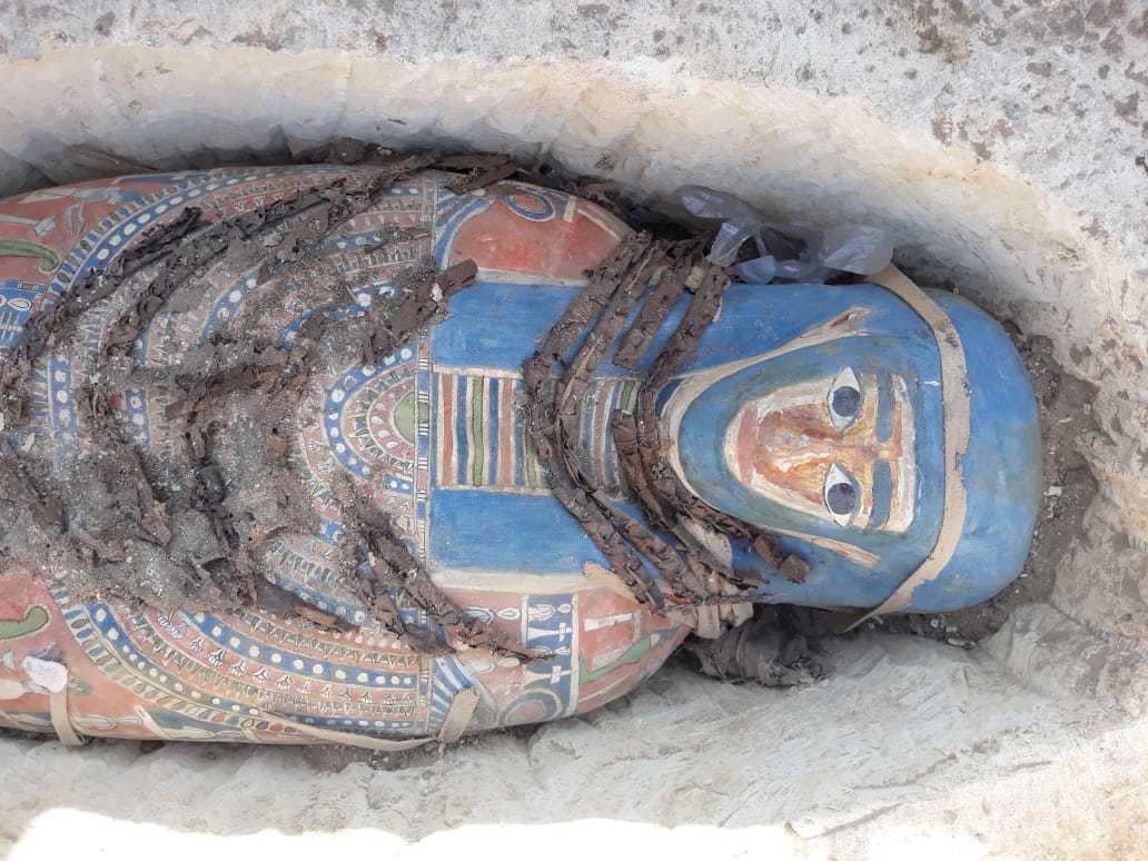 Archaeologists have discovered colorful sarcophagi with mummies - Archeology, Find, Sarcophagus, Mummy, Longpost