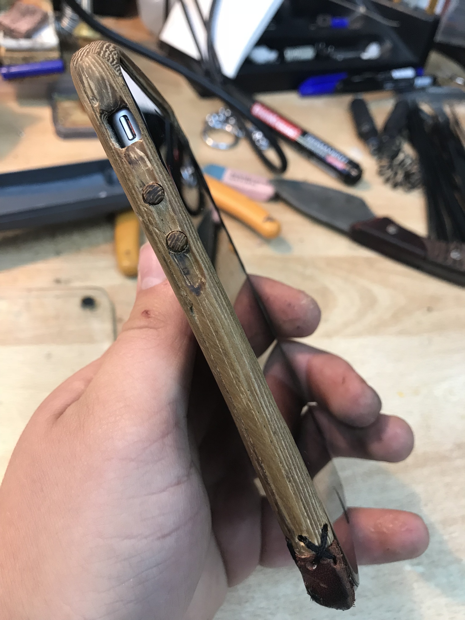 Wooden phone case - My, Wood products, Homemade, Longpost, With your own hands, Case for phone