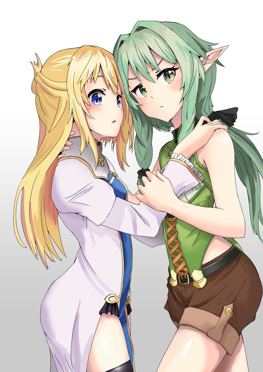 Anime Art - Аниме, Anime Art, High Elf archer, Priestess, Goblin Slayer