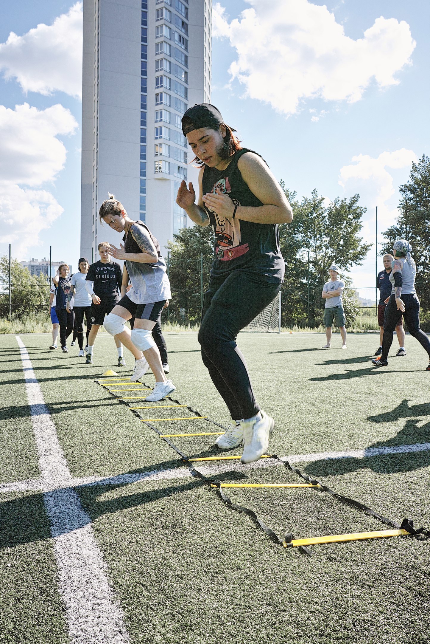 American football open training in Yekaterinburg - My, American football, Women's American Football, Yekaterinburg, Sport, Longpost