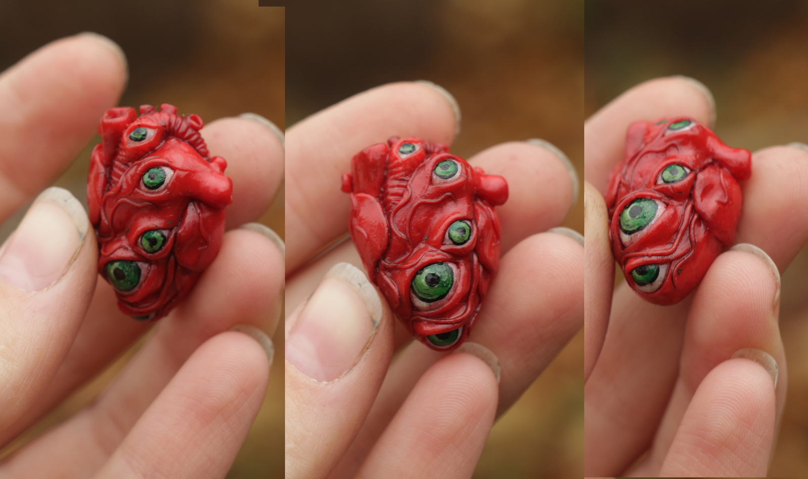 Very big-eyed heart - My, Sir, Polymer clay