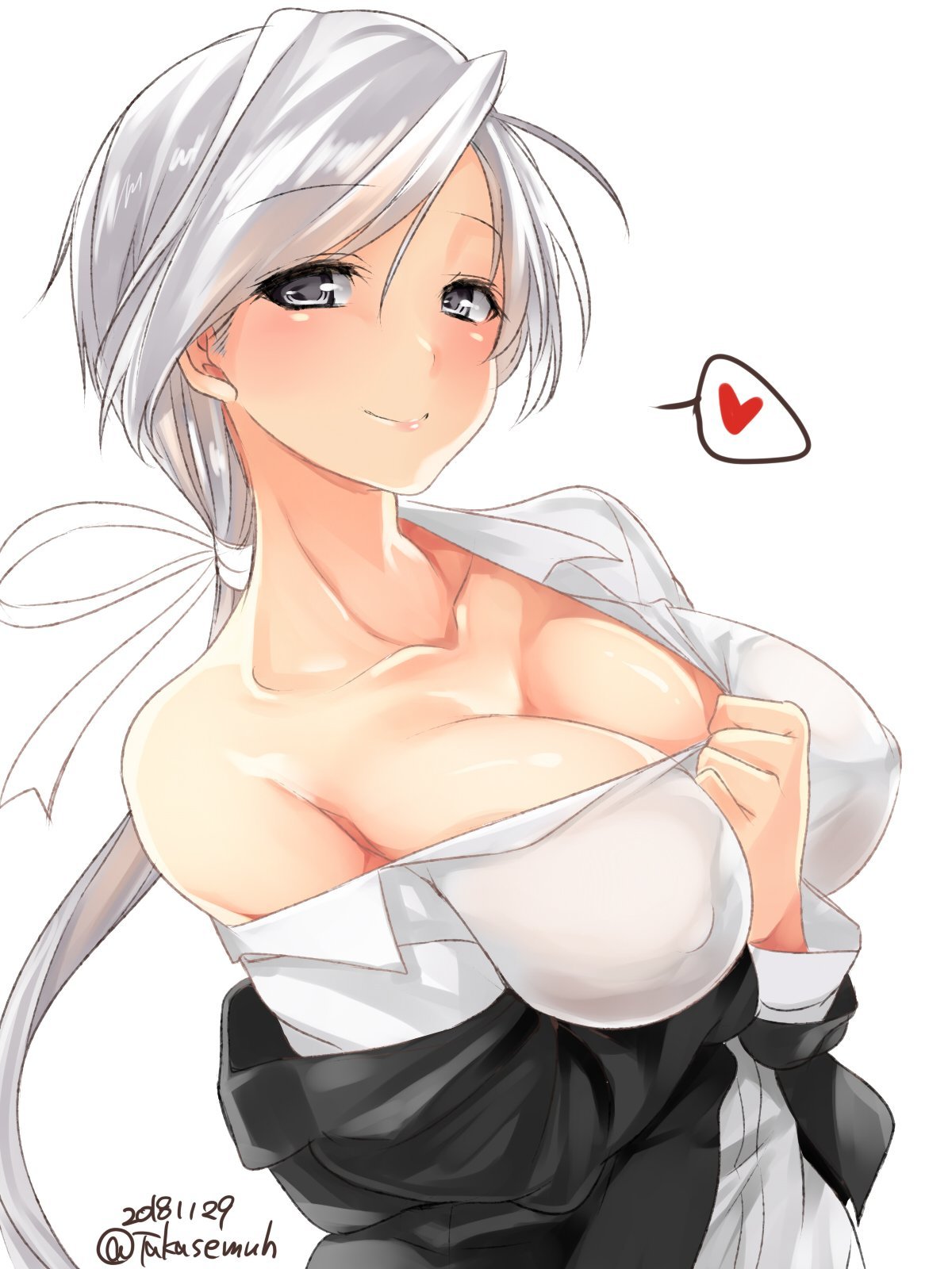 Chitose - NSFW, Kantai collection, Chitose, Etty, Boobs, Anime art, Anime, Art