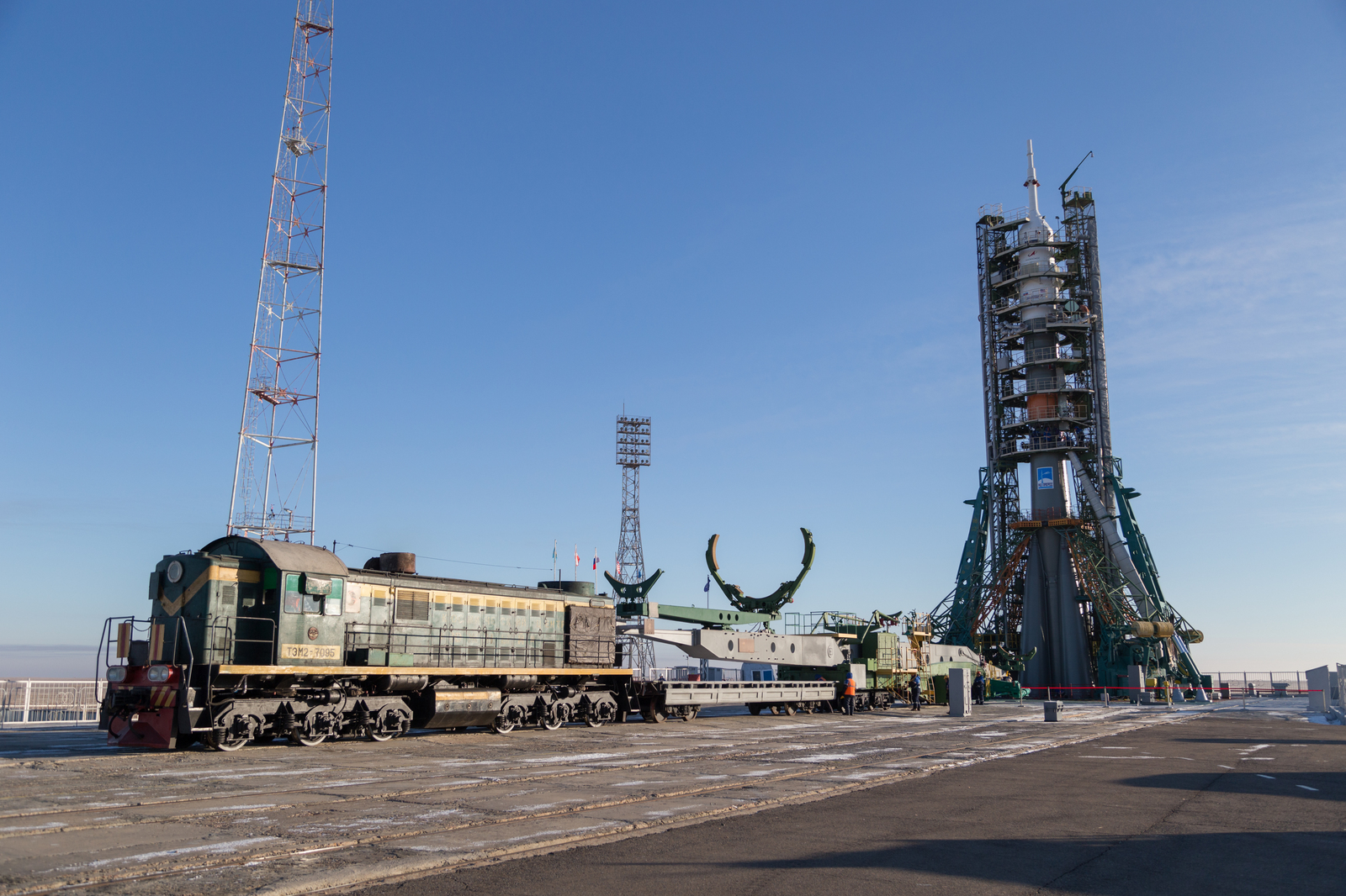 The Soyuz-FG launch vehicle is ready for launch on December 3. - Space, Rocket, Cosmodrome, Baikonur, ISS, Roscosmos, NASA, Космонавты, Video, Longpost