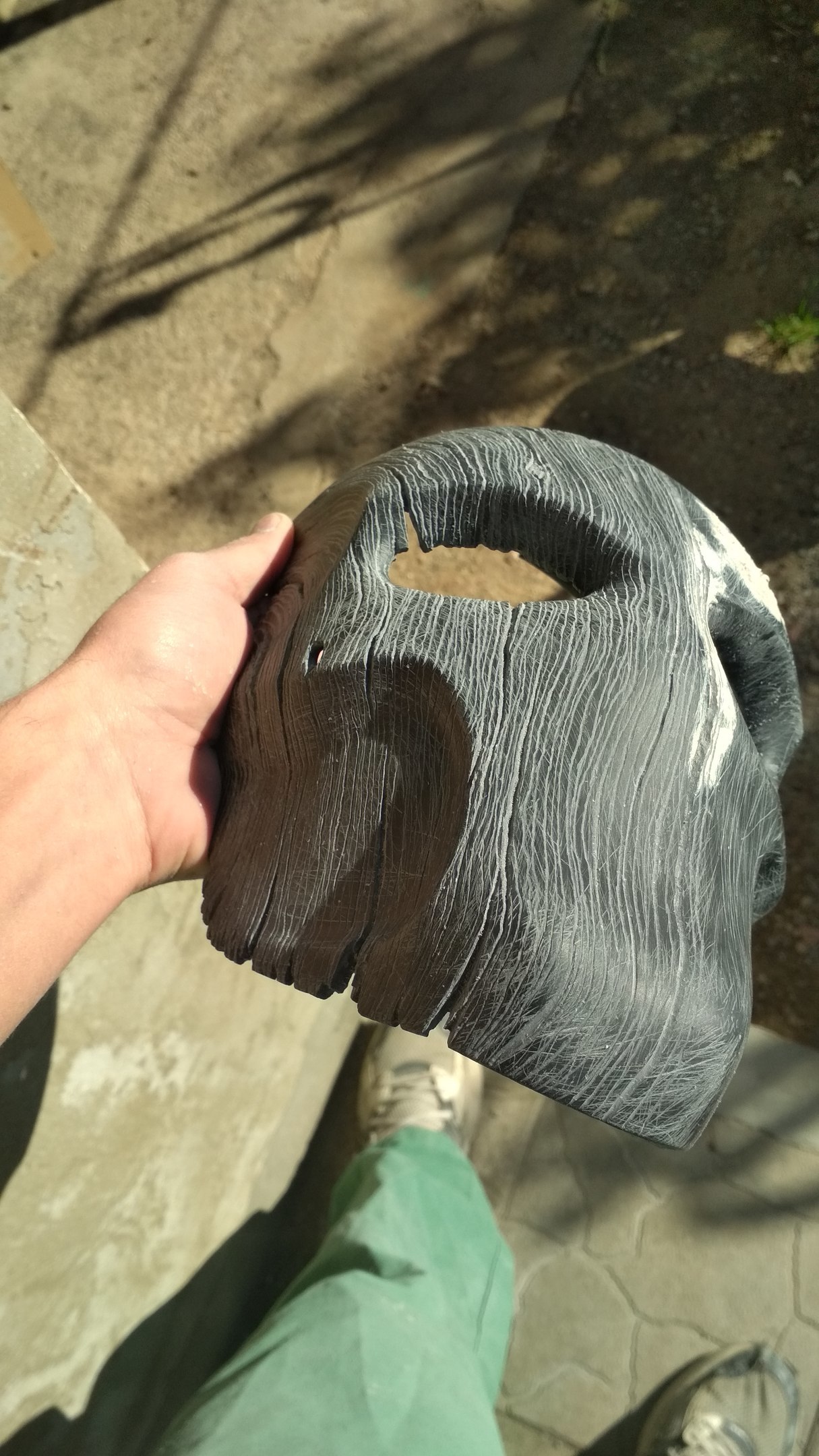 Mask experiments - My, Mask, Textures, With your own hands, Cosplay, Tree, The Elder Scrolls V: Skyrim, , Longpost, Craft