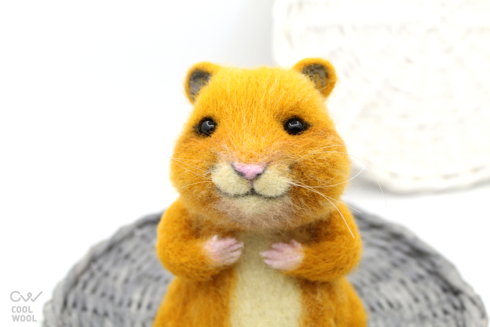 wool hamster - My, Longpost, Hamster, Wool, Dry felting, Needlework without process