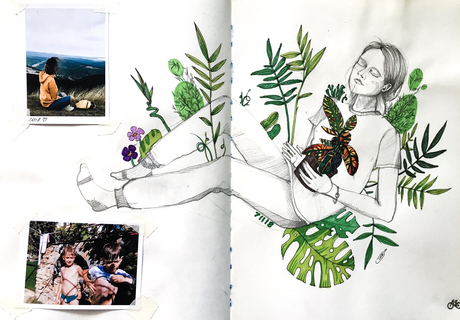 Three last pages. - My, Drawing, Watercolor, Pencil, Marker, Illustrations, Longpost