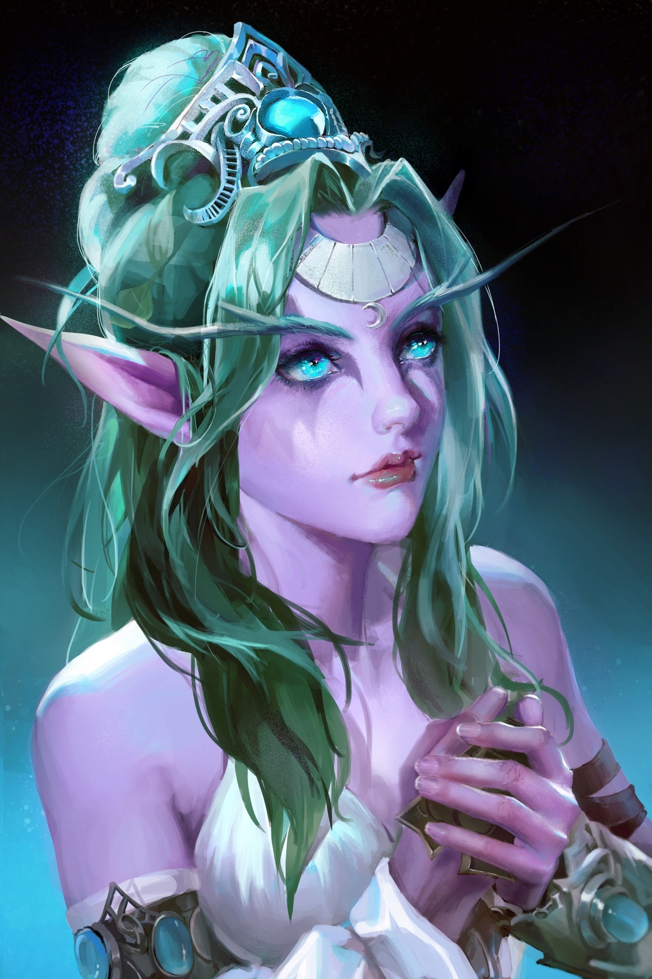 Tyrande Whisperwind by quanju - World of Warcraft, Warcraft, Blizzard, WOW, Game Art, Арт