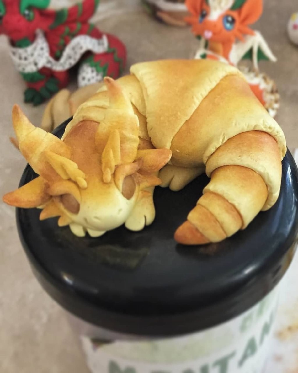 Croissant dragon - Bakery products, Croissants, The Dragon, Milota, Polymer clay