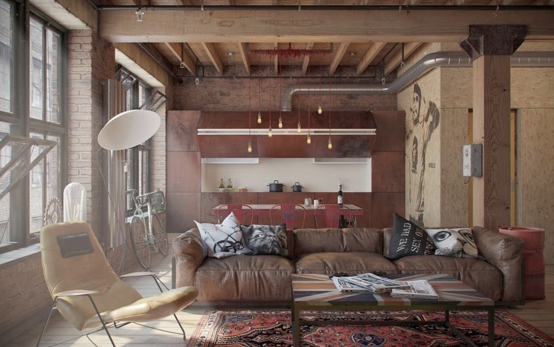 Furniture in the Loft style - functionality, comfort and freedom - My, Loft, Interior, Design, Apartment, Loft, Longpost