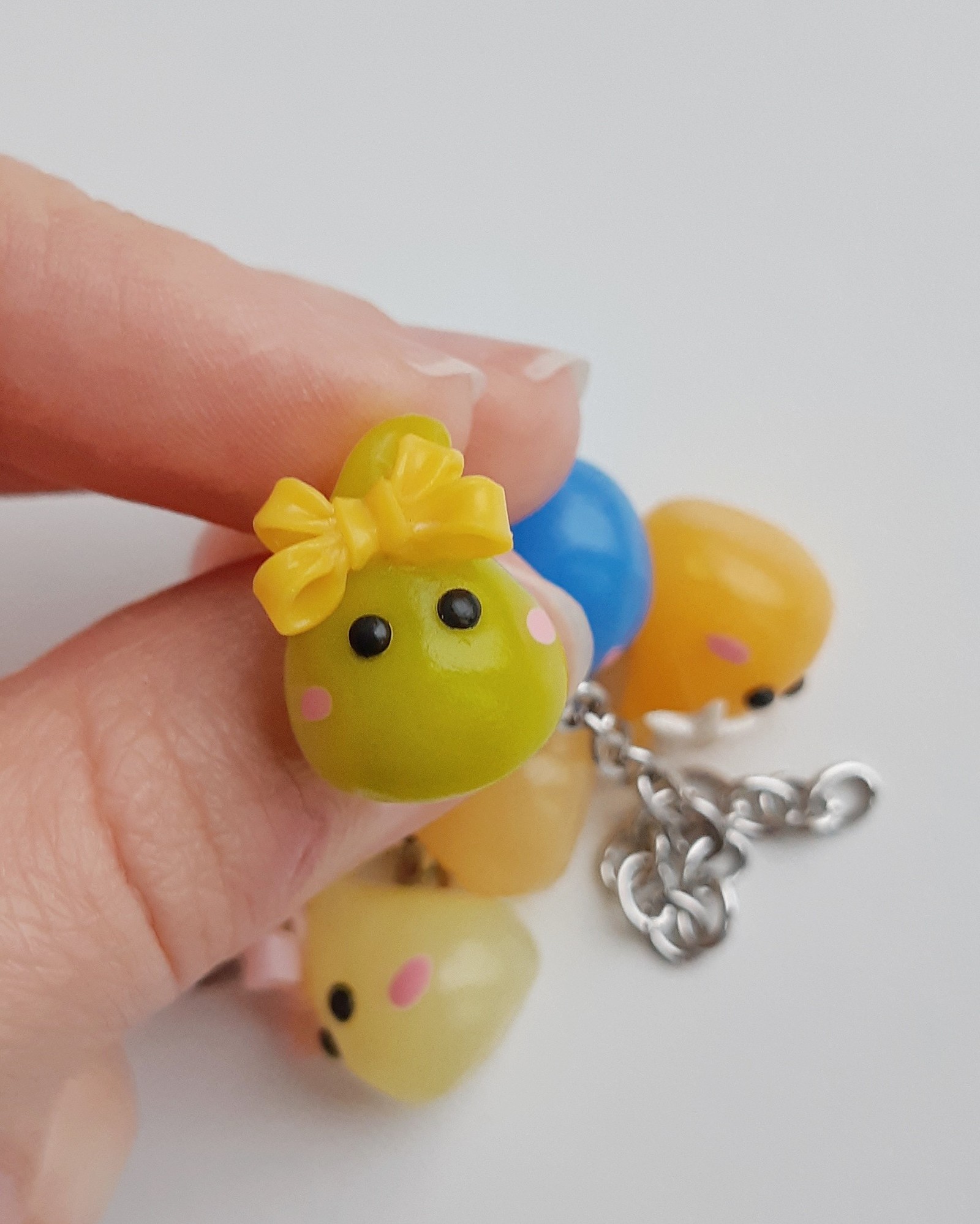 Not slugs, but porings. - My, Anime, Needlework without process, A bracelet, Polymer clay, , Longpost