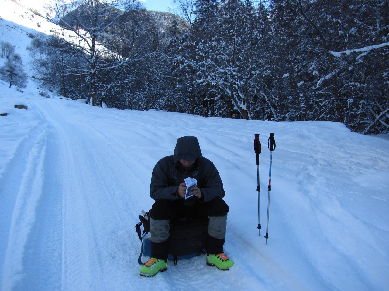 Winter hike along Teberda - My, The mountains, Tourism, Travel across Russia, Travels, Longpost