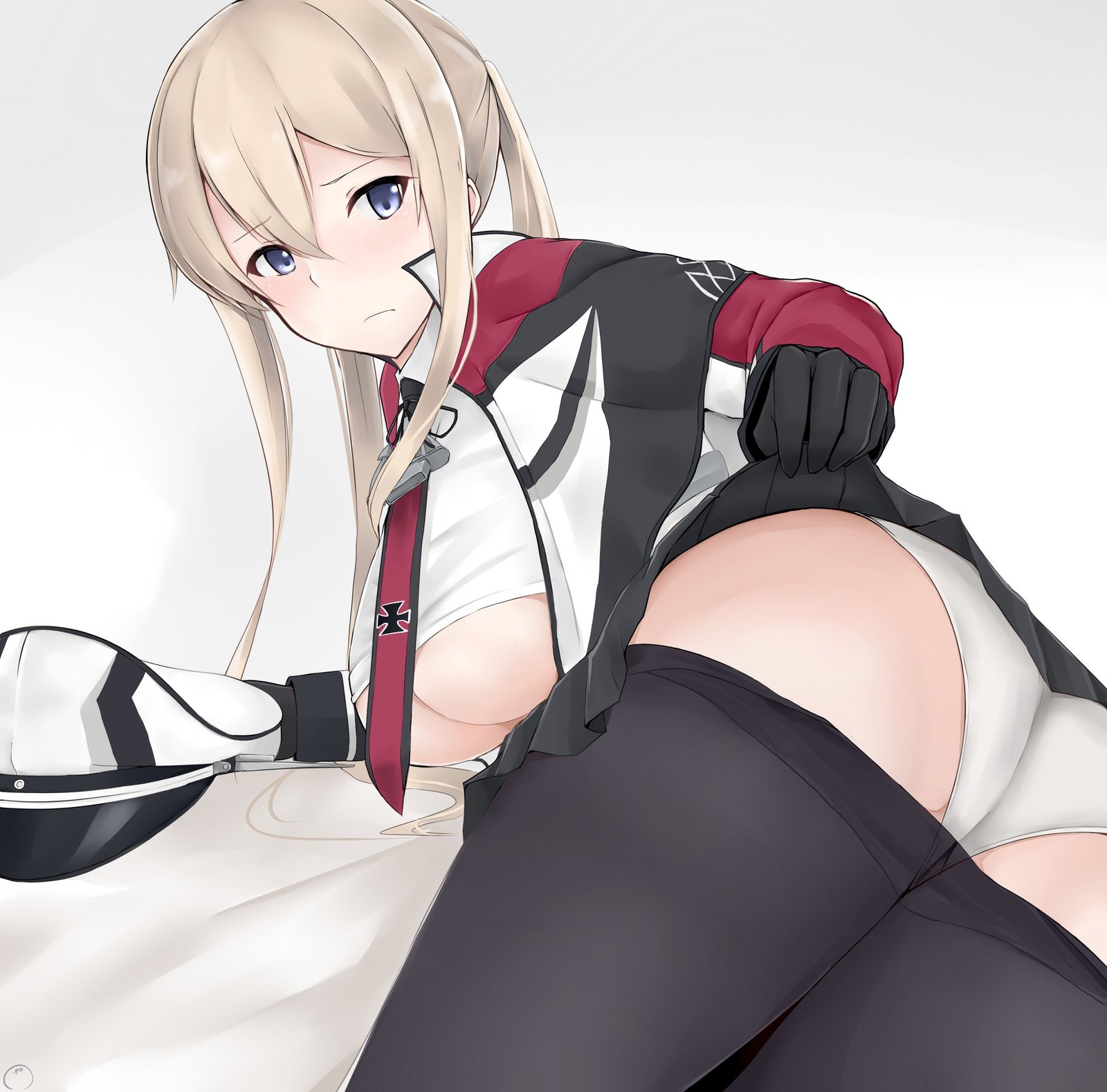 Admiral and Graf Zeppelin (Artist: Maruya1006) - NSFW, Kantai collection, Anime, Anime art, Admiral, Graf Zeppelin, Underwear, Boobs, Longpost